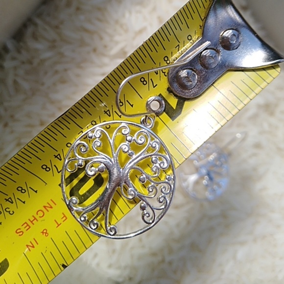 Tree of life .925 sterling silver earrings - Picture 3 of 3